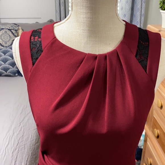 Tailored Burgundy Antonio Melani Size 2 Dress - Picture 3 of 8